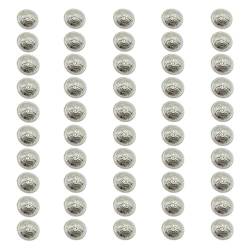 50pcs Metal button windbreaker coat decoration button (silvery,44L 28MM) von LEBITO