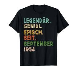 68. Geburtstag September Legendär Episch Seit 1954 T-Shirt von LECNAL