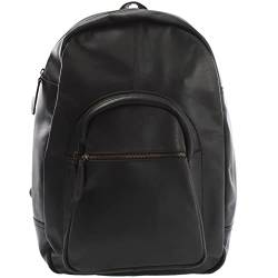 LECONI Rucksack retro Lederrucksack für Freizeit, Schule oder im Alltag Wanderrucksack Vintage-Look Freizeitrucksack für Damen & Herren Leder 32x45x18cm schwarz LE1017-wax von LECONI