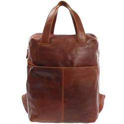 LECONI großer Rucksack Lederrucksack für Frauen und Männer DIN A4 Freizeitrucksack modern aus Büffelleder Damen Herren Leder 31x40x15cm braun LE1020-buf von LECONI