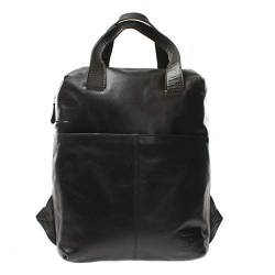 LECONI großer Rucksack Lederrucksack für Frauen und Männer DIN A4 Freizeitrucksack modern aus Büffelleder Damen Herren Leder 31x40x15cm schwarz LE1020-buf von LECONI