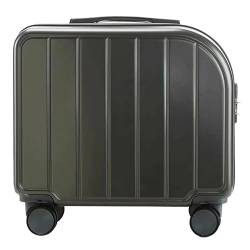 LECOW Koffer Trolley 18-Zoll-Koffer Mit 4 Rollen, Strapazierfähige Hartschalen-Gepäcktasche Aus PVC Für Die Reise Reisekoffer Rollkoffer (Color : E, Size : 18 inch) von LECOW