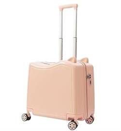 LECOW Koffer Trolley Handgepäck, Niedliches Gepäck, Bordgepäck, Verschleißfester Koffer, Aufgegebenes Gepäck Reisekoffer Rollkoffer (Color : Rosa, Size : 18in) von LECOW