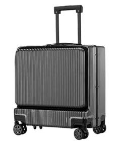 LECOW Koffer Trolley Handgepäck, Vorne Zu Öffnendes Zahlenschloss, Boarding-Koffer, Aufgegebenes Gepäck Reisekoffer Rollkoffer (Color : B, Size : 18 inch) von LECOW