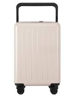 LECOW Koffer Trolley Handgepäck-Sicherheitskombinationsschloss, Koffer, Gepäck, Aufgegebenes Gepäck Reisekoffer Rollkoffer (Color : White, Size : 20 inch) von LECOW