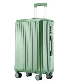 LECOW Koffer Trolley Koffer Mit Spinner-Rädern, Hartschalen-Leichtgewichtler-Rollkoffer Für Geschäftsreisen Reisekoffer Rollkoffer (Color : Grün, Size : 26in) von LECOW