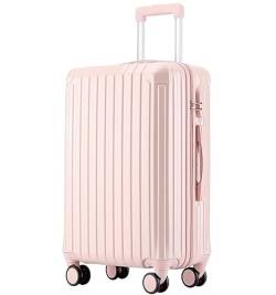 LECOW Koffer Trolley Koffer Mit Spinner-Rädern, Leichte Hartschalen-Rollkoffer Für Geschäftsreisen Reisekoffer Rollkoffer (Color : Rosa, Size : 22in) von LECOW