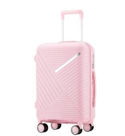 LECOW Koffer Trolley Robuster Hartschalen-Reisekoffer Mit Spinnerrädern, Leichter Gepäckkoffer Reisekoffer Rollkoffer (Color : R, Size : 24inch) von LECOW