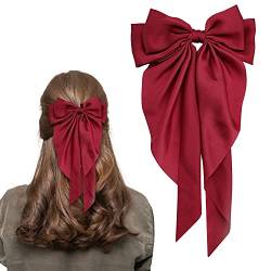 Schleifen-Haarspange, Damen-Haarschleifen, französische große Schleife, Haarspangen, Haarspangen, Haarspangen für Frauen (rot) von LECTNORE