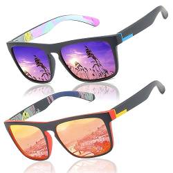 LEDING&BEST Sonnenbrille für Herren Damen Polarisierte/Radfahren Golfen Fahren Angeln Klettern Vintage-Brille Outdoor-Sportarten Strand Sonnenbrillen von LEDING&BEST