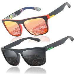 LEDING&BEST Sonnenbrille für Herren Damen Polarisierte/Radfahren Golfen Fahren Angeln Klettern Vintage-Brille Outdoor-Sportarten Strand Sonnenbrillen von LEDING&BEST