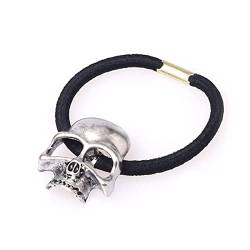 Halloween Pferdeschwanzhalter Totenkopf Haargummi Goth Haargummi Totenkopf Haargummis Totenkopf Gummibänder Punk Haargummis Totenkopf Haargummis Für Frauen von LEEINTO