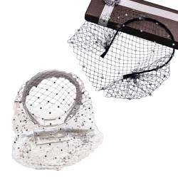 LEEINTO 2 Stücke Funkelnden Kristall Gesicht Net Stirnband Stilvolle Haar Hoop Für Frauen Hochzeit Fascinator Haare Ornament Frauen Haar Hoop von LEEINTO