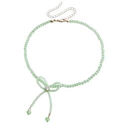 LEEINTO Halskette, auffällige Kristall-Bowknot-Halskette, trendiger weiblicher Halsschmuck, modische Anhänger-Halskette, geeignet für jeden Anlass von LEEINTO