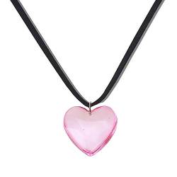 LEEINTO Herz-Anhänger-Halskette, Mädchen-Herz-Halsketten, Anhänger-Halskette, Herren-Halskette, Liebes-Halsketten, perfektes Geschenk für Männer und Kinder von LEEINTO