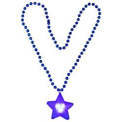 LEEINTO LED-Blink-Halskette, einfache LED-Stern-Perlen-Halskette, blinkende, im Dunkeln leuchtende Stern-Anhänger-Halskette für Frauen und Mädchen, Jahrestagsgeschenke, 3 Farben von LEEINTO
