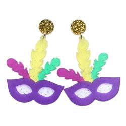 LEEINTO Ohrringe Mode Karneval Ohrringe Böhmische Bunte Baumeln Ohrringe Brasilianische Sambas Tänzerin Ohr Zubehör Anhänger Ohrringe von LEEINTO