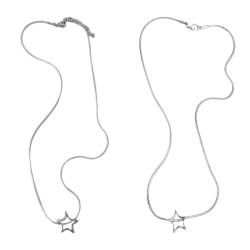 LEEINTO Stern-Anhänger-Halsband, Stern-Halsketten, Stern-Halsketten, heiße Mädchen-Frauen-Schmuck, Titan-Stahl-Material, Party-Zubehör von LEEINTO