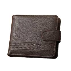 LEEINTO Stilvolle Herren-Geldbörse aus PU-Leder mit minimalistischen Kleingeldfächern, langlebigem und tragbarem Kartenhalter von LEEINTO