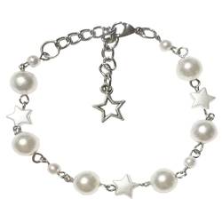 LEEINTO Süße kühle Perle Perlen Armband elegante Stern Charm Armbänder Temperament Armreif Mode Armbänder Party Schmuck von LEEINTO