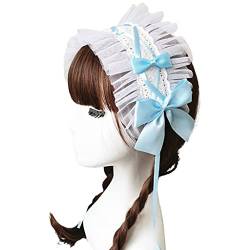 Süße Spitzennetz Stirnbänder Für Damen Schleife Haarbänder Niedliche Kopfbedeckung Haarschmuck Für Die Teeparty Tägliche Hochzeit Haarschmuck Für Frauen von LEEINTO