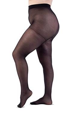 LEELA LAB Strumpfhose Damen Sheer Große Größen 30 Denier, Bequem und Langlebig - Made in Italy (Black, 5) von LEELA LAB