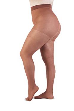 LEELA LAB Strumpfhose Damen Sheer Große Größen 30 Denier, Bequem und Langlebig - Made in Italy (Cinnamon, 8) von LEELA LAB