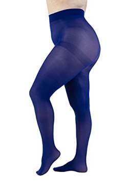 LEELA LAB Strumpfhose Damen Sheer Große Größen 50 Denier, Bequem und Langlebig - Made in Italy (True blue, 4) von LEELA LAB
