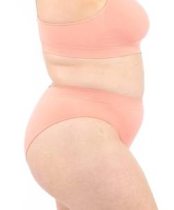 LEELA LAB Unterhosen Damen Große Größen, Slip aus weicher Mikrofaser, Bequem und Atmungsaktiv, mit Nahtloser Technologie - Made in Italy (Coral, XXL) von LEELA LAB