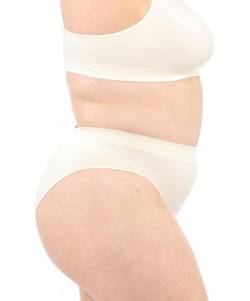 LEELA LAB Unterhosen Damen Große Größen, Slip aus weicher Mikrofaser, Bequem und Atmungsaktiv, mit Nahtloser Technologie - Made in Italy (Pink Powder, 3XL) von LEELA LAB