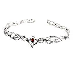 Krone Kristalle Tiaras Haarband Brautkronen Prinzessin König Stirnband Für Geburtstag Hochzeit Halloween Kostüm Party (Silber Rot) von LEEMASING