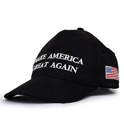 LEEMASING MAGA Hat Präsident Donald Trump Make America Great Again Kappe Bestickt Unisex Stil Kopfbedeckung (Schwarz) von LEEMASING