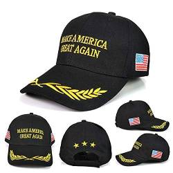 Make America Great Again Hut Donald Trump Republican Adjust Baseball Cap for Running Workouts and Outdoor Activities, schwarz von LEEMASING