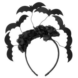 Schwarze fliegende Fledermaus Stirnband Erwachsene Fancy Dress Kostüm Accessoire für Halloween Cosplay Party von LEEMASING