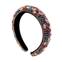 Strass Stirnband Bling Gepolstert Barock Kristall Mode Party Haarband Für Braut Hochzeit Jahrestag Urlaub Geschenke (bunt) von LEEMASING