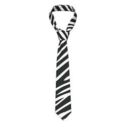 LEEOOL Herren-Krawatten, Zebra-gestreift, Herren-Krawatten, Kunst-Krawatten, Anzug-Krawatte, Business-Casual-Hochzeit, formelle Krawatte von LEEOOL