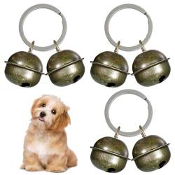 LEEQ Extra Laut Glocken für Katze und Hund - Haustier Tracker Glocke Hundeglocke für Halsband Haustier Tracker für Schwarz Katzenglocke Halsband Charm Anhänger Glocken für Hund Katze Geschirr von LEEQ