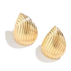LEEQBCR 1 Paar goldene runde Muschel-Ohrringe, Ohrringe im Bohème-Stil, antiallergisch, Damen-Ohrringe, für Frauen und Mädchen (Gold) von LEEQBCR