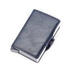 LEXXTON Slim Wallet mit Geldklammer-Leder Geldbörse Herren- Aluminium Kartenetui-Premium Portemonnaie-Kreditkartenetui mit RFID Schutz von LEEXTON