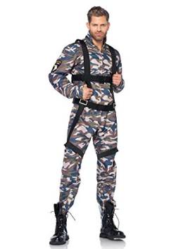 LEG AVENUE 85279 - 2Tl. Kostüm Set Fallschirmjäger, Größe L, camo, Männer Karneval Fasching von LEG AVENUE