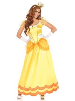 LEG AVENUE 85559 2 teilig Set Sonnenblumen Prinzessin, Damen Karneval Kostüm Fasching, XL, Gelb/Orange von LEG AVENUE