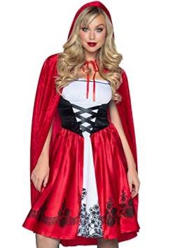 LEG AVENUE 85614 - Kostüm Set Klassische Rotkäppchen, Damen Fasching, M, Rot von LEG AVENUE