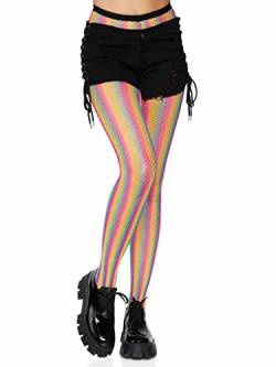 LEG AVENUE Damen Rainbow Fishnet Strumpfhose, Mehrfarbig, Einheitsgröße EU von LEG AVENUE