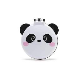 Legami - Bürste mit Spiegel, Thema, Nice Hair, Öffnet und schließt mit einem Klick, bequem und praktisch zu tragen, überall, Panda von LEGAMI