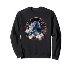 Zauber, Einhorn, Blumen, Sterne, Fee, Pferdeliebhaber, Weltraum Sweatshirt von LEGENDARY ANIMALS I GRAPHIC TRENDS I Star Park