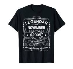 Geburtstag 2005 Legendär seit November 2005 Jahrgang T-Shirt von LEGENDEN BAUJAHR 1930 - 2004 GEBURTSTAGSGESCHENKE