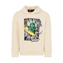 LEGO Jungen Ninjago Hoodie Lwstorm 304 Kapuzenpullover, 136 Dark Off White, 110 EU von LEGO