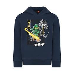 LEGO Jungen Ninjago Hoodie Lwstorm 304 Kapuzenpullover, 590 Dark Navy, 104 EU von LEGO