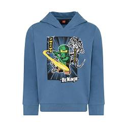 LEGO Jungen Ninjago Hoodie Lwstorm 304 Kapuzenpullover, 612 Faded Blue, 104 EU von LEGO