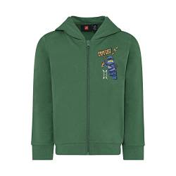 LEGO Jungen Ninjago Sweatjacke Mit Hoodie Lwstorm 303 Kapuzenpullover, 884 Dark Green, 152 EU von LEGO